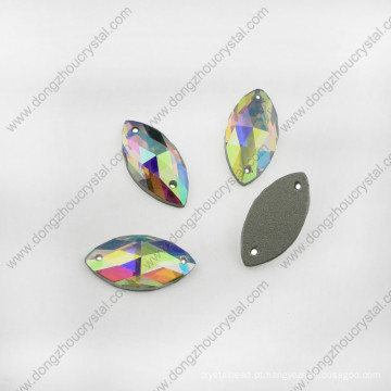 Pedra de jóias de vidro Navette para acessórios de jóias